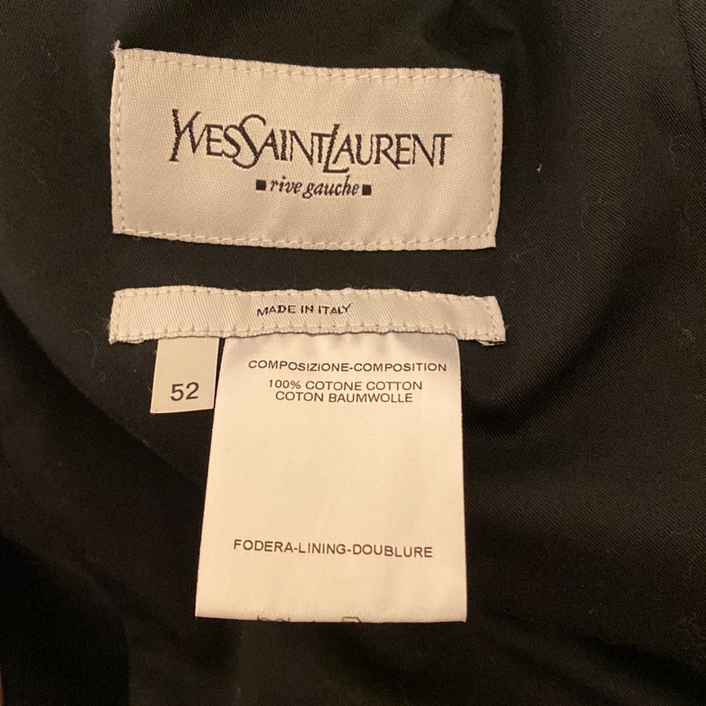 Yves Saint Laurent vintage- black corduroy mens jacket with leather knot buttons - Picture 6 of 11